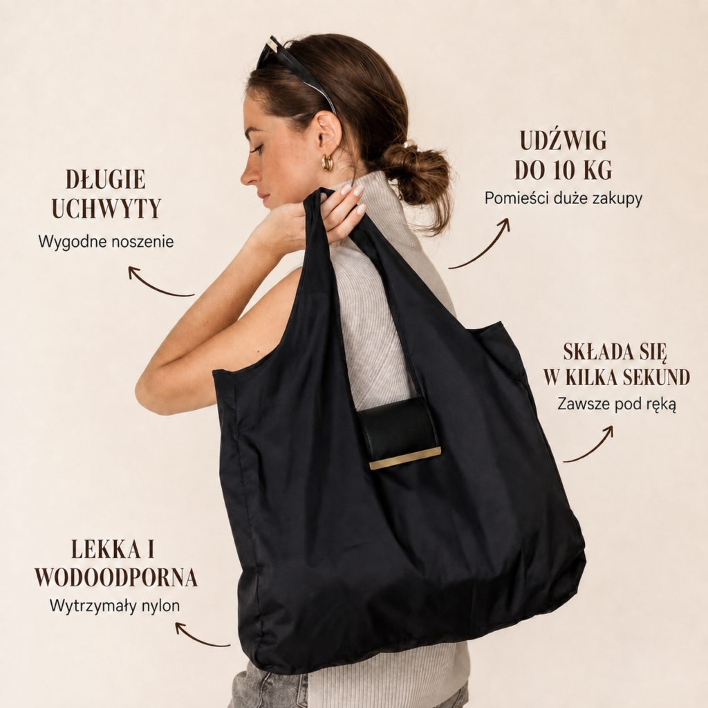 PocketBag - Składana Torba Awaryjna na Zakupy